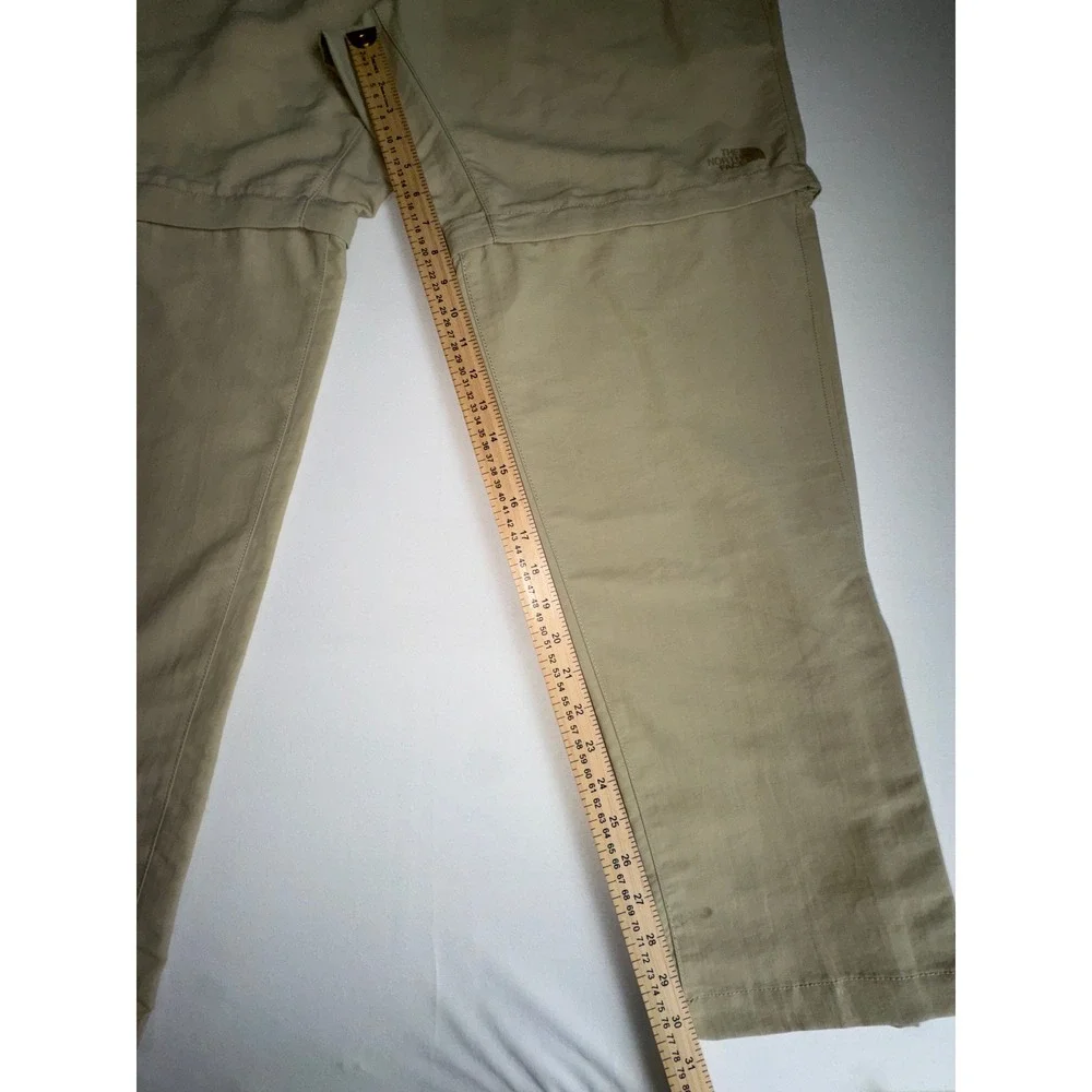 The North Face Paramount Trail Convertible Pants Shorts Mens 40x30 Beige Hiking